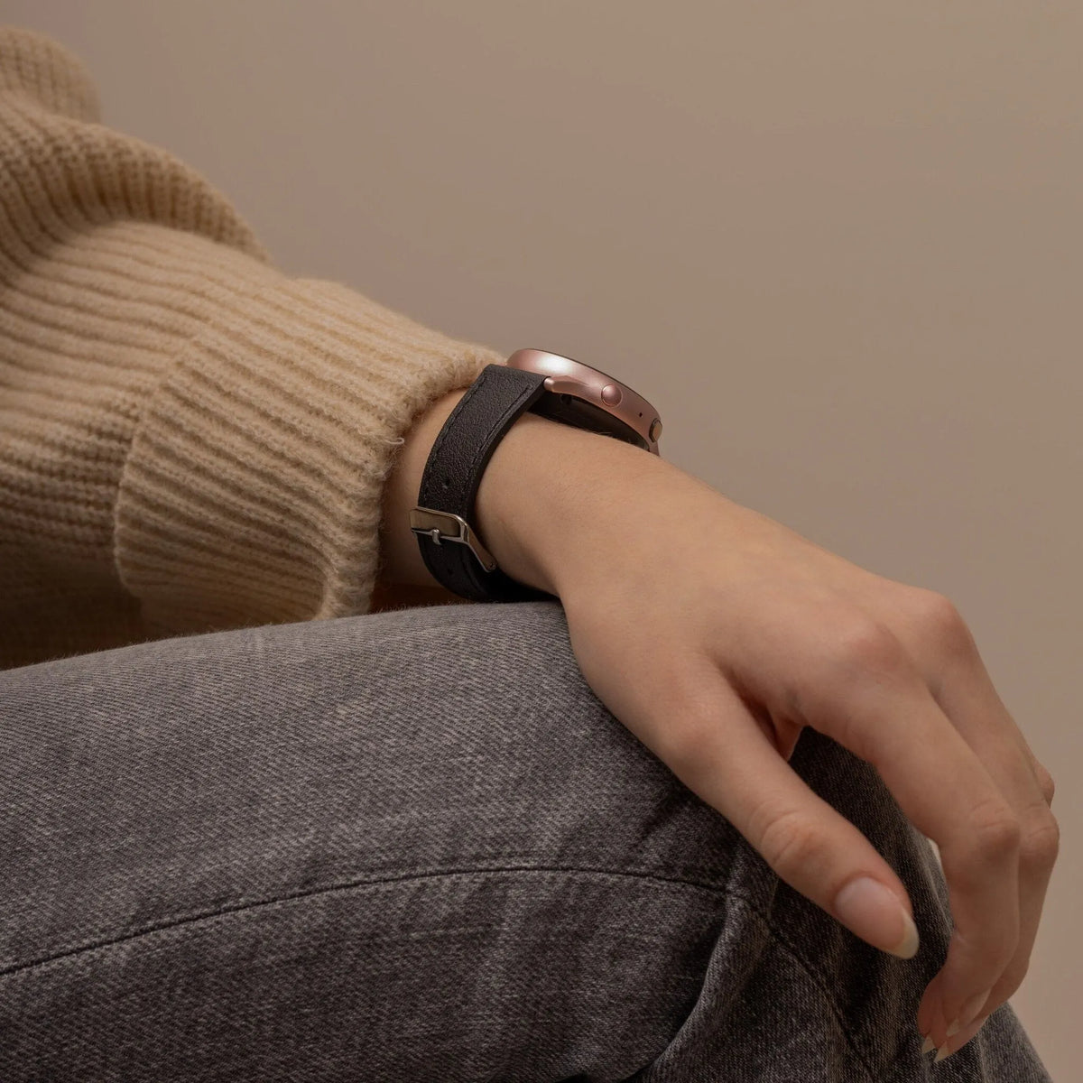 Modern Leather Strap, black, lifestyle photo