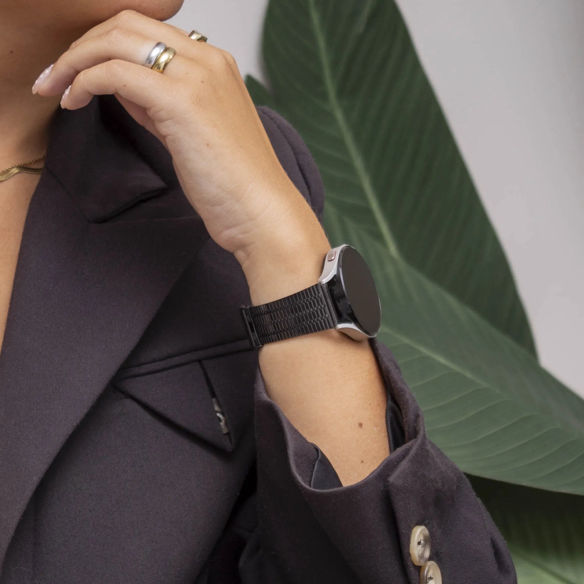 Bracelet acier inoxydable Amazfit GTS 3 (noir)