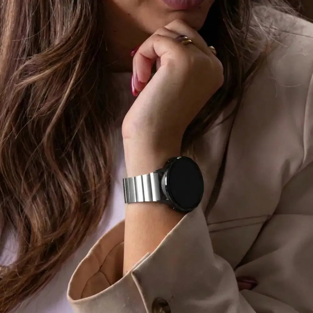Bandz Bracelet acier 'One Bead' Garmin Vivomove Trend (argent)
