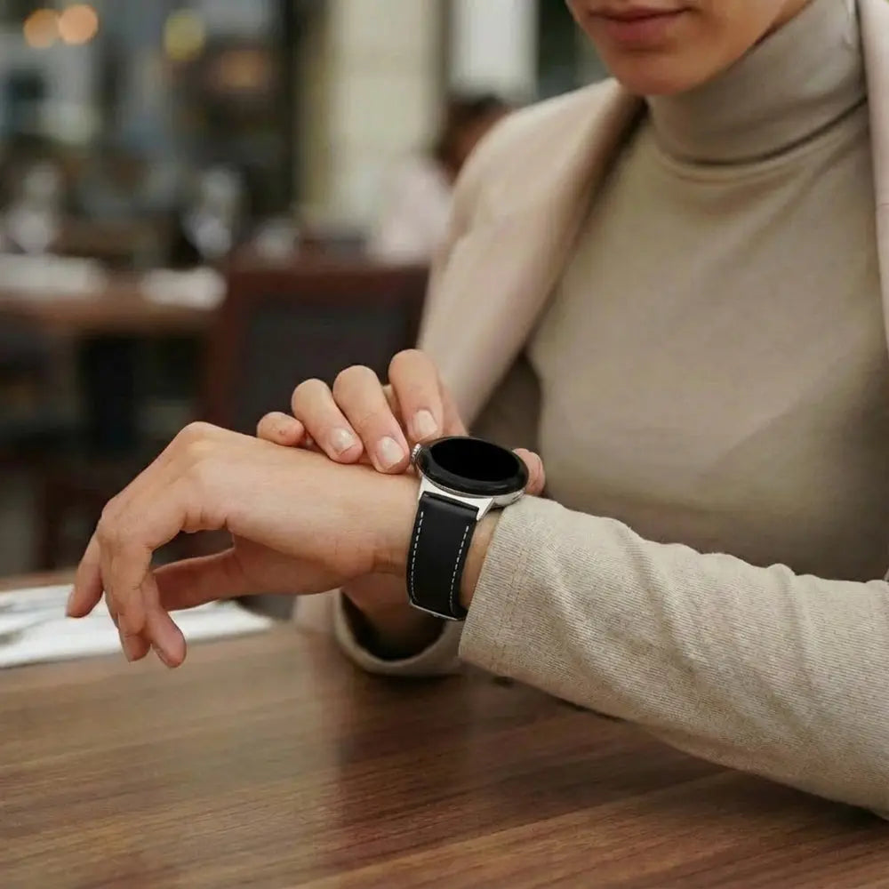 Bracelet cuir Google Pixel Watch 3 - 45mm (noir)