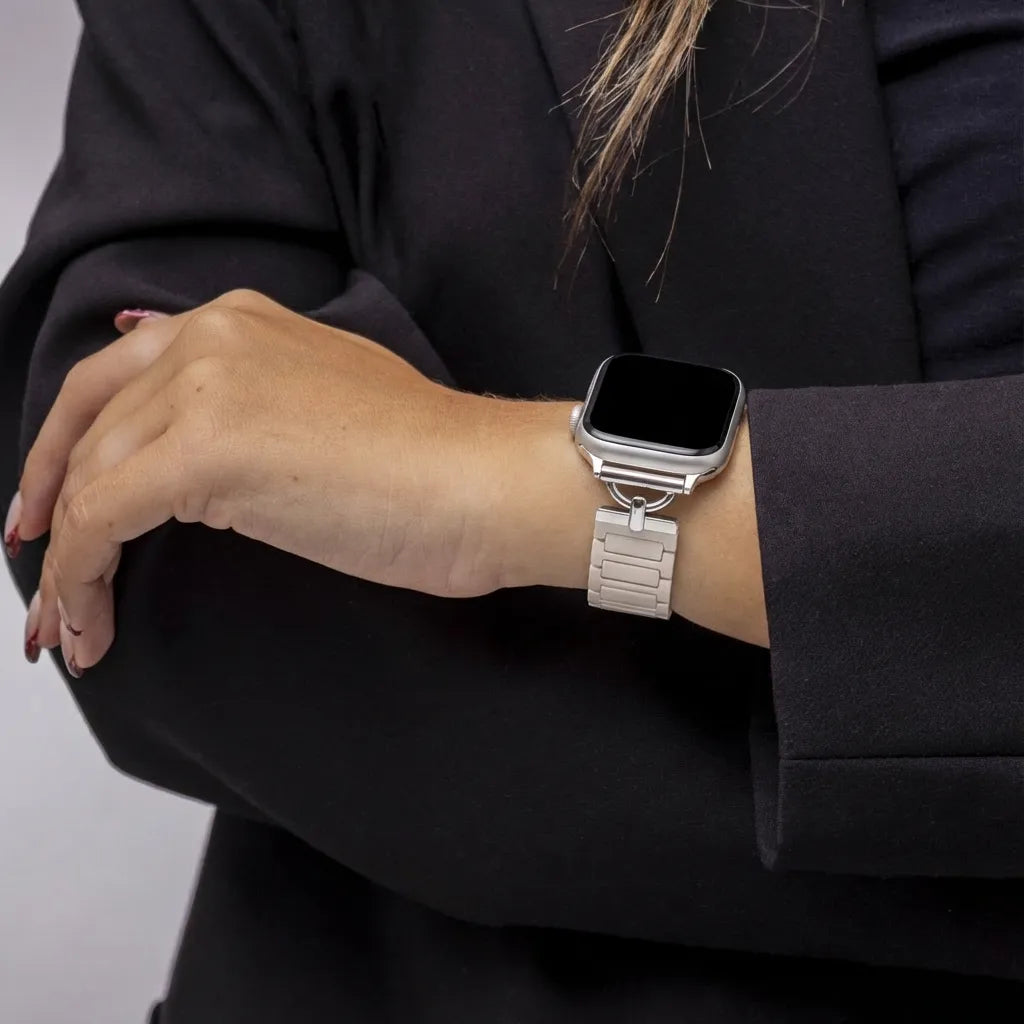 Bandz Bracelet silicone magnétique 'fine' Apple Watch (lumière stellaire)