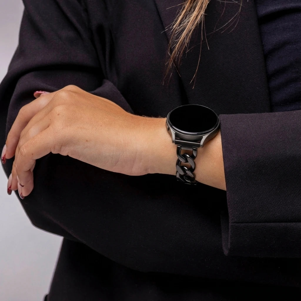 Bracelet chaîne acier Huawei Watch GT 3 Pro 43mm (noir)