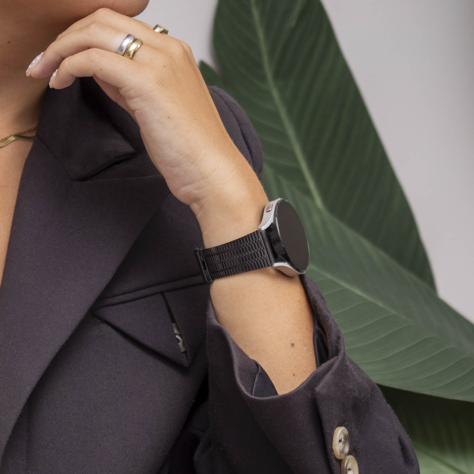 Bracelet acier inoxydable Samsung Gear Sport (noir)