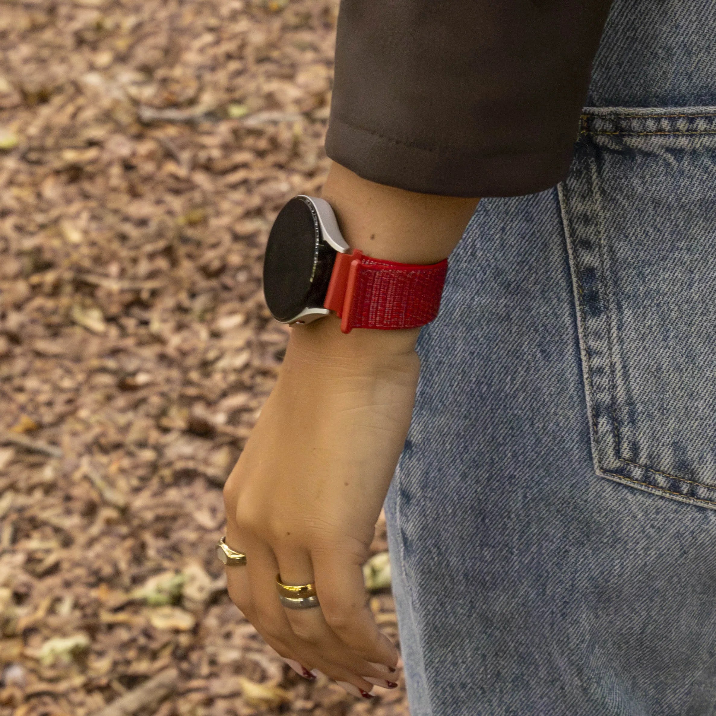 Bracelet nylon Polar Pacer (rouge)