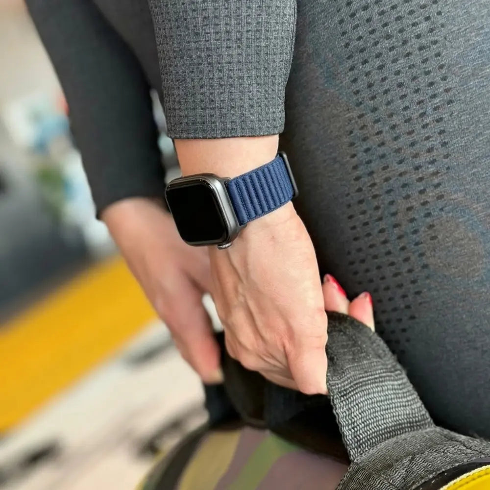 Huawei Watch Fit 4 Pro nylon wave bandje (blauw)