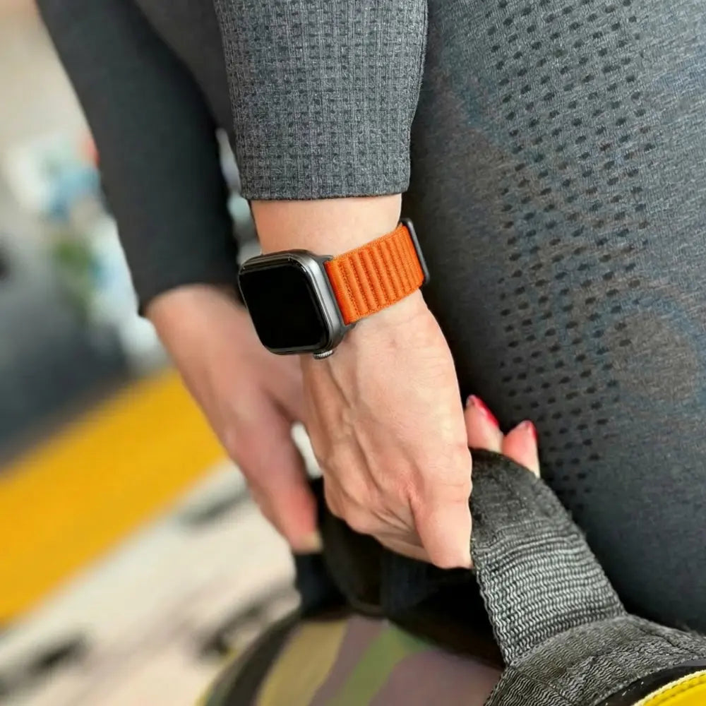Huawei Watch Fit 4 Pro Nylon Wave Strap (Orange)