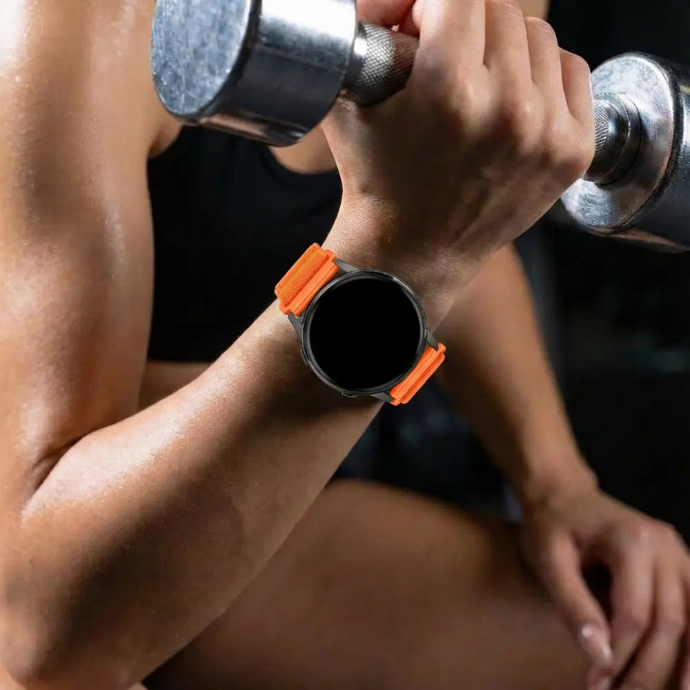 Bandz Bracelet nylon ondulé Garmin Vivomove HR (orange)