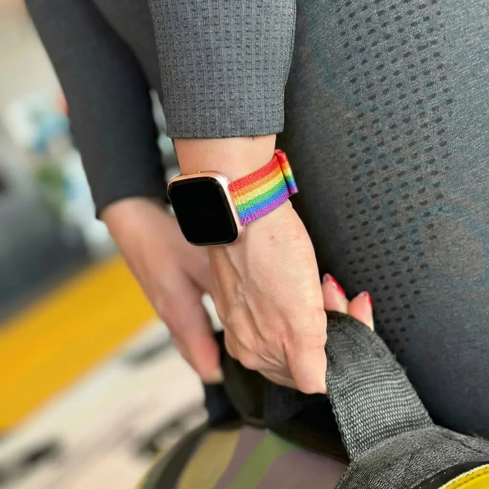 Fitbit Versa - Versa 2 Nylon Strap (Rainbow)