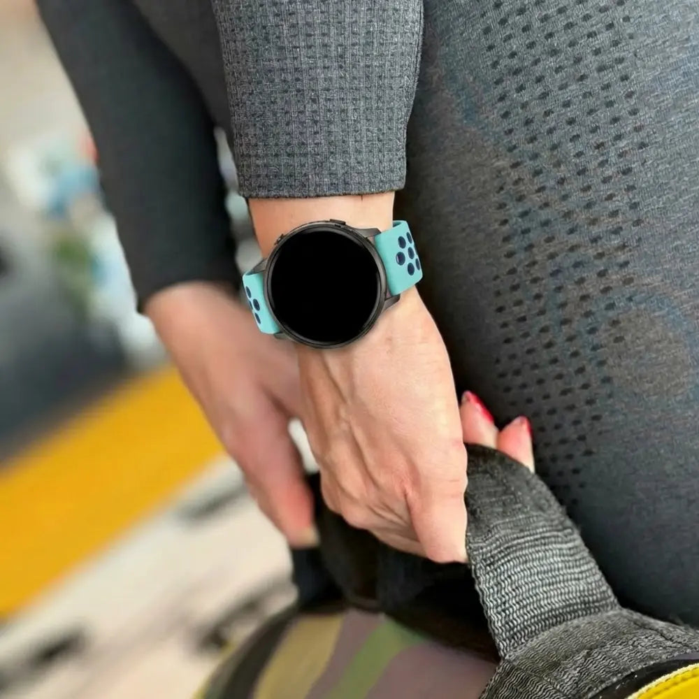 Bandz Garmin Bounce 2 Sport Strap 'Deluxe' (Aqua-Blue)