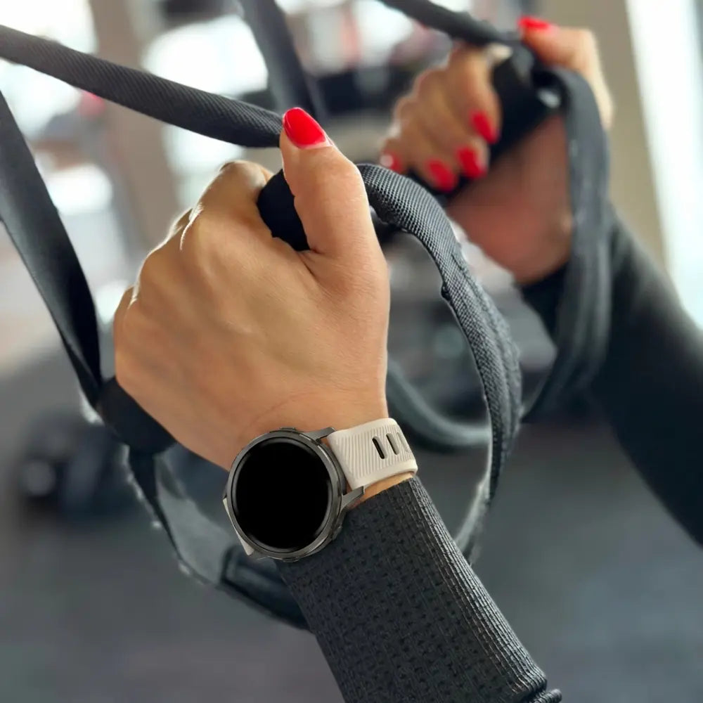 Bandz Garmin Venu 4 - 41mm sport band met gesp (sterrenlicht/zwart)