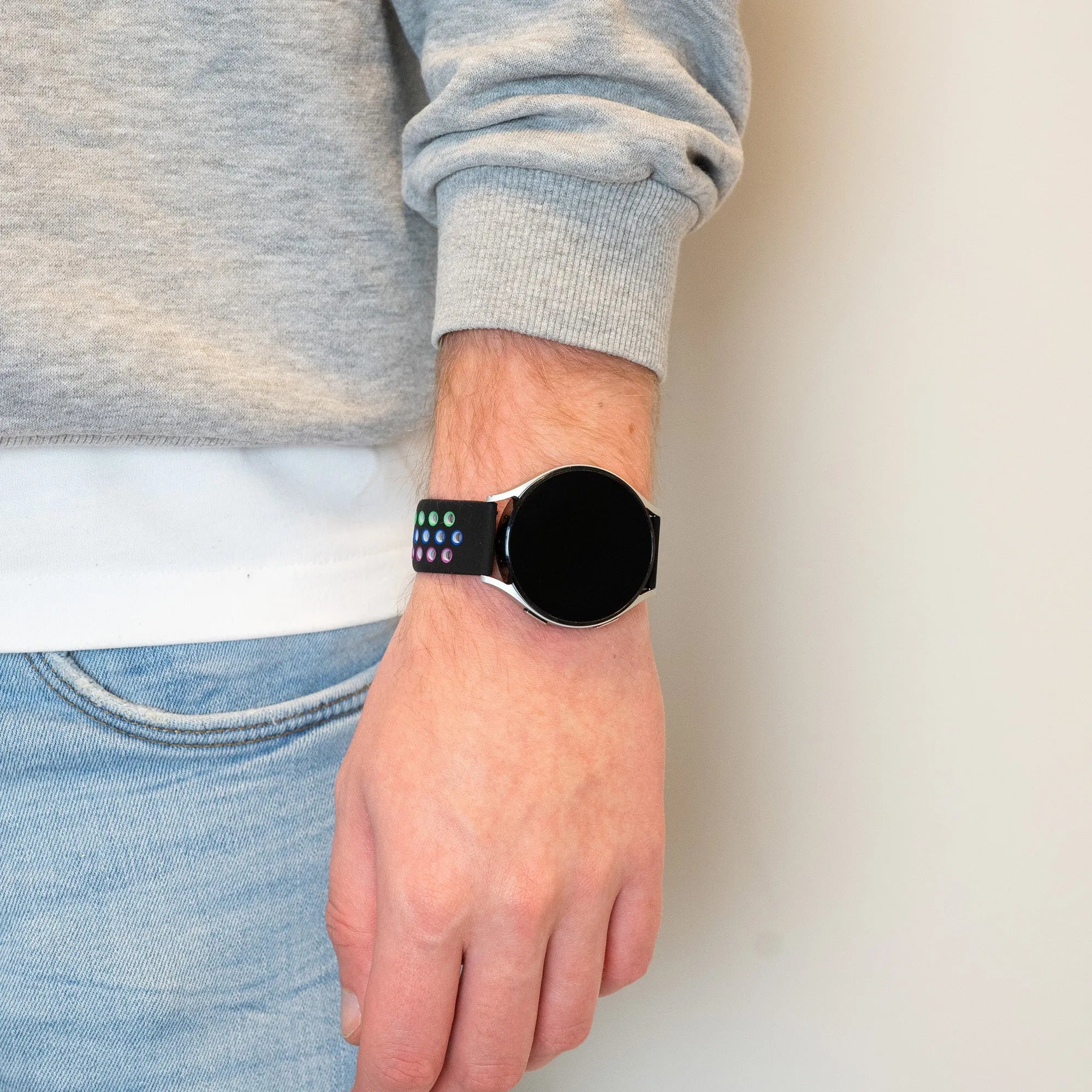 Bandz Bracelet sport 'Deluxe' ICE Smart 3.0 Rectangular 1.78 (noir/arc-en-ciel)