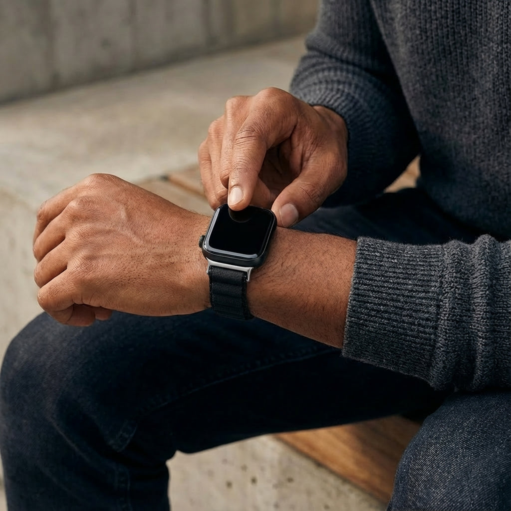 Bracelet nylon Alpine Xiaomi Smart Band 9 Pro (noir)