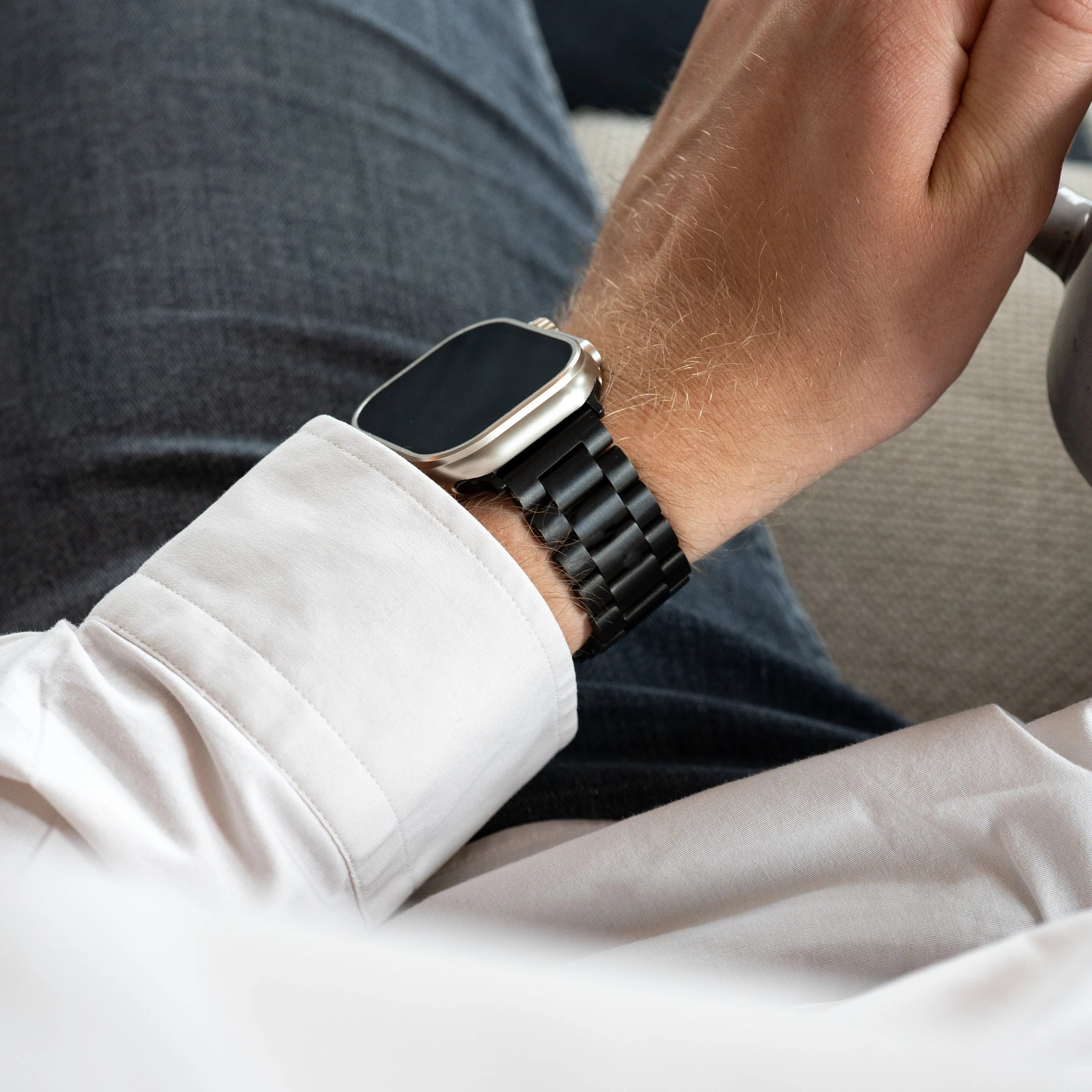 Bracelet titane Apple Watch (noir)