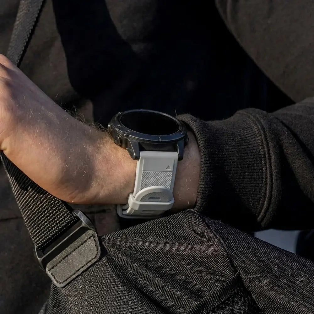 Bracelet silicone Garmin Fenix 5/6 (gris)