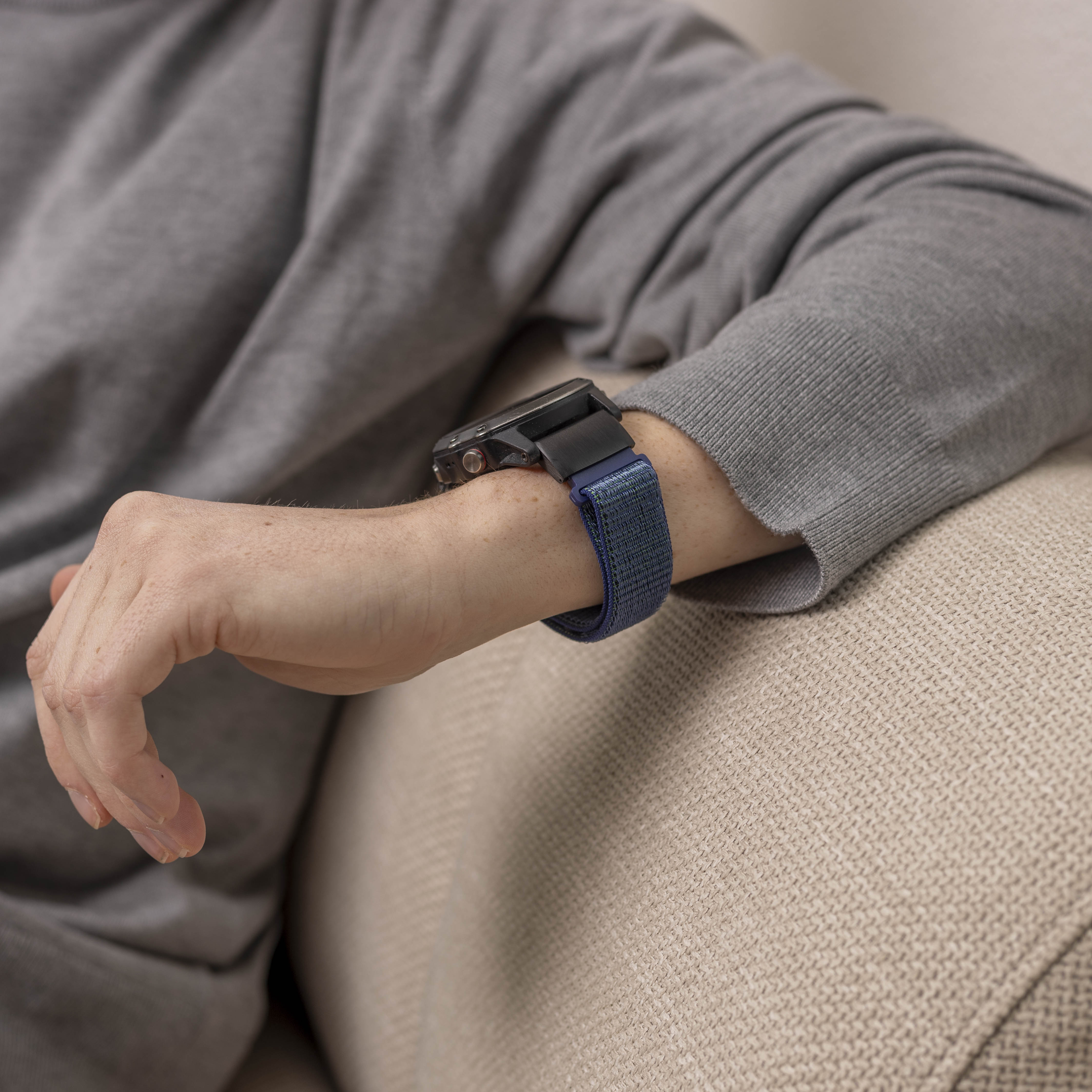 Bracelet nylon boucle Garmin Enduro 1 / 2 / 3 (bleu)