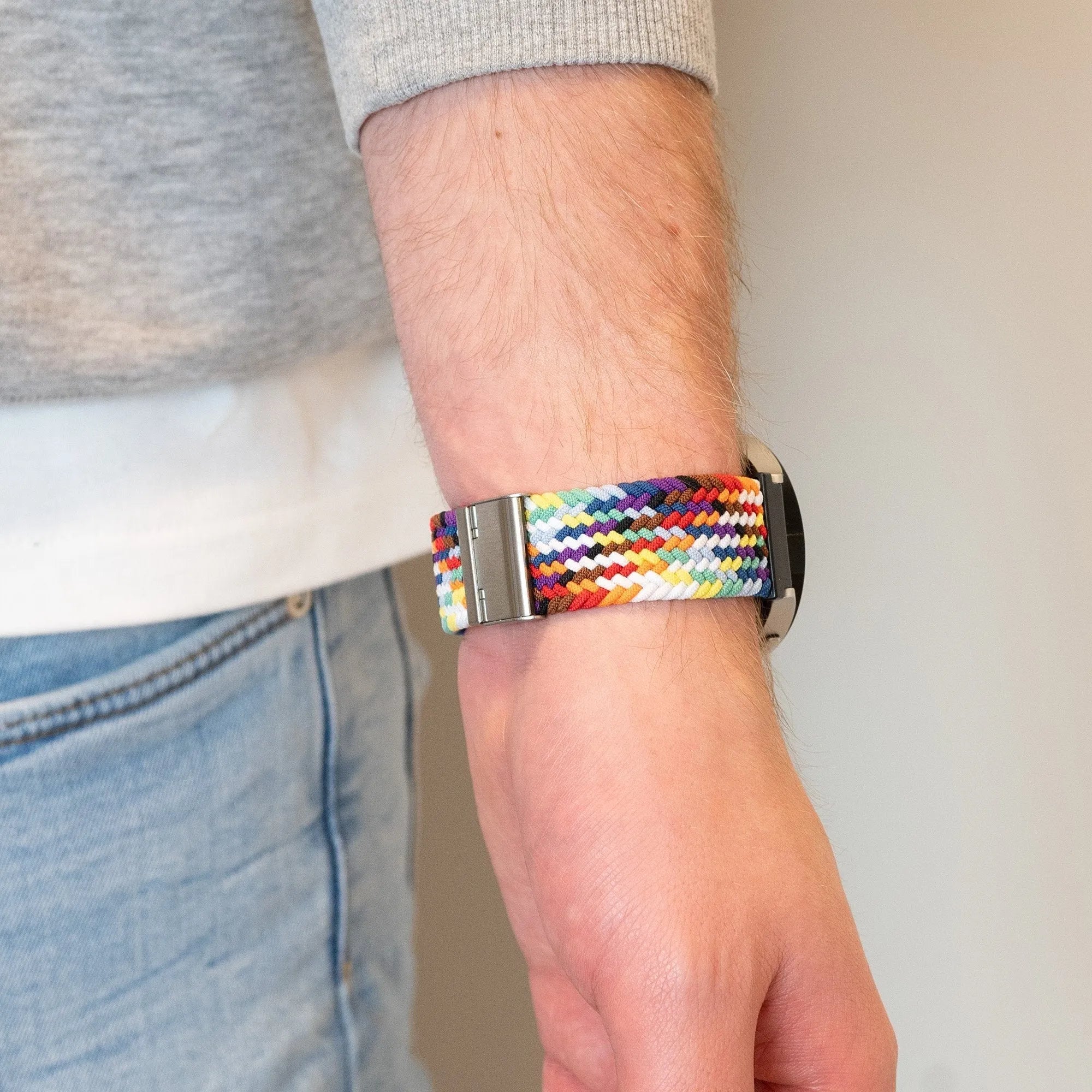Bandz Bracelet nylon tissé Levowatch Tiny (arc-en-ciel)