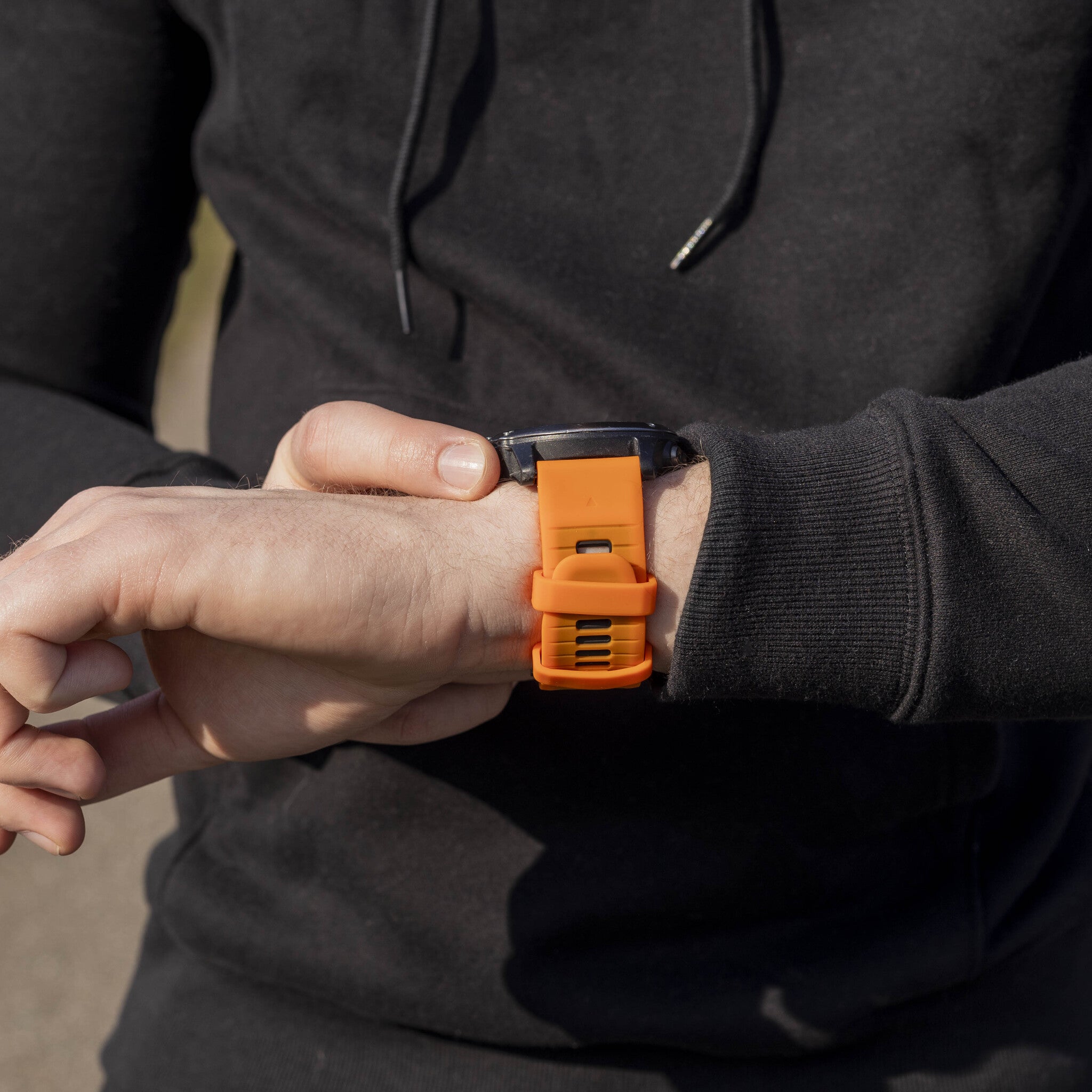 Garmin Descent MK1 Sport Strap with Buckle (Orange/Black)