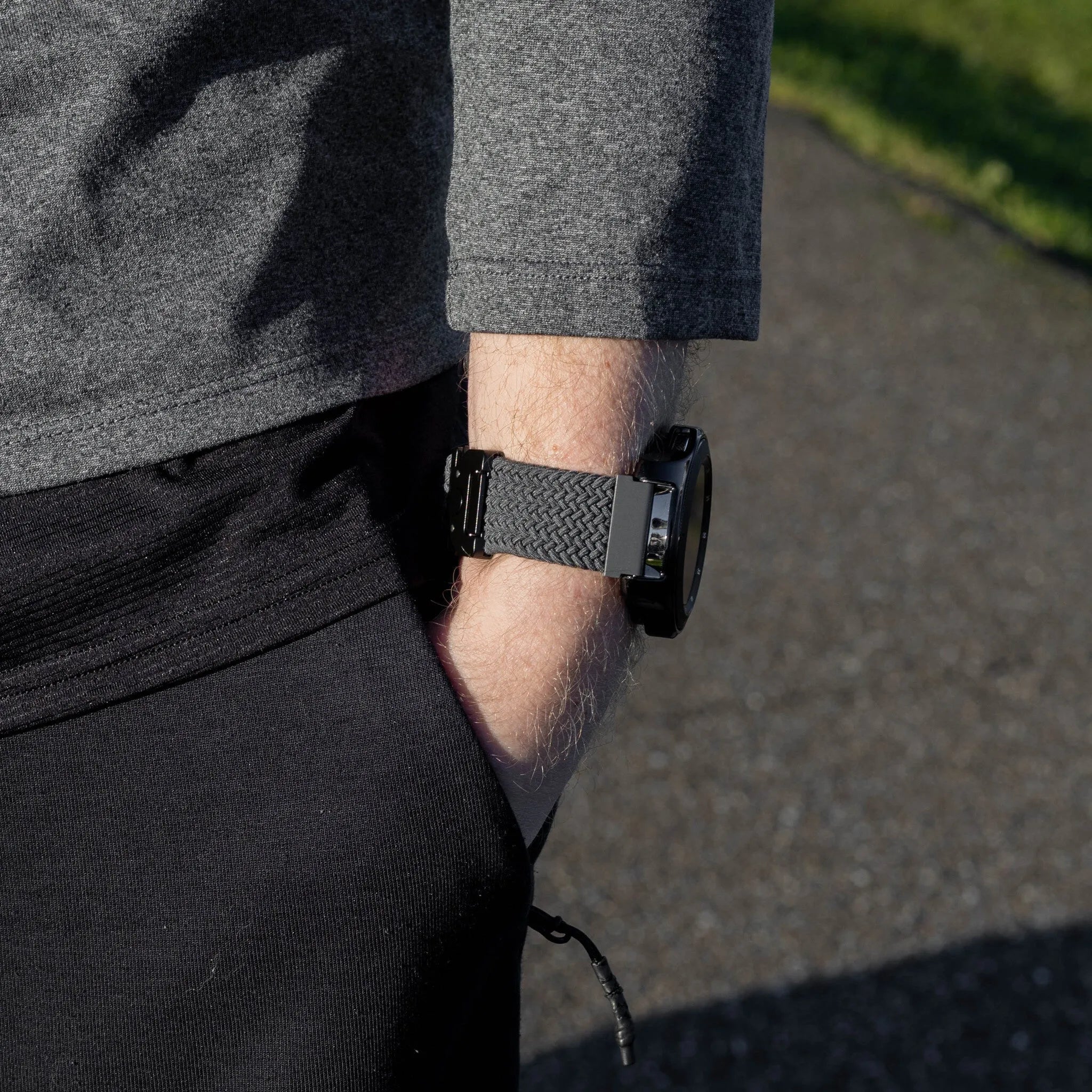 Bracelet tissé avec boucle Suunto Race 2 (gris)