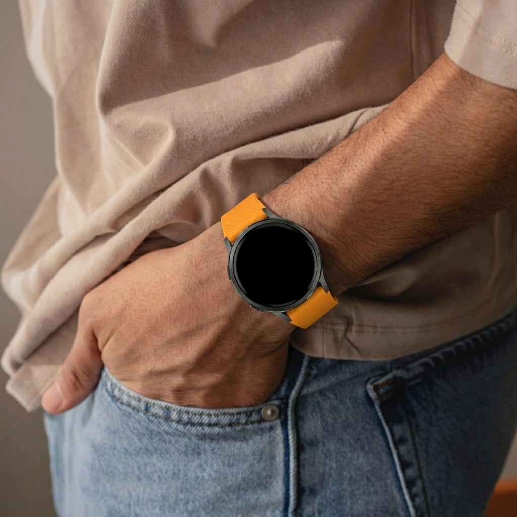 Bandz Garmin Venu 4 - 45mm Silicone Strap 'Premium' (Orange)