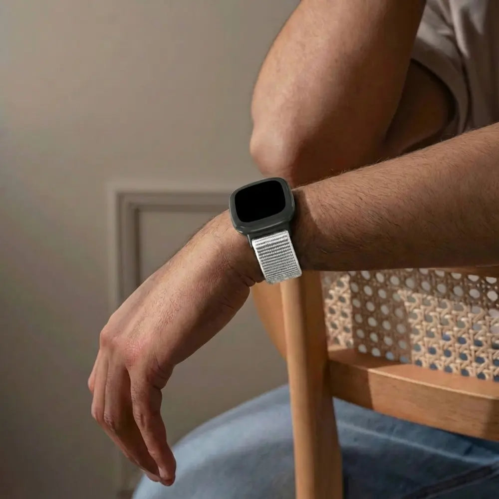 Fitbit Versa 4 Nylon Strap (Grey)