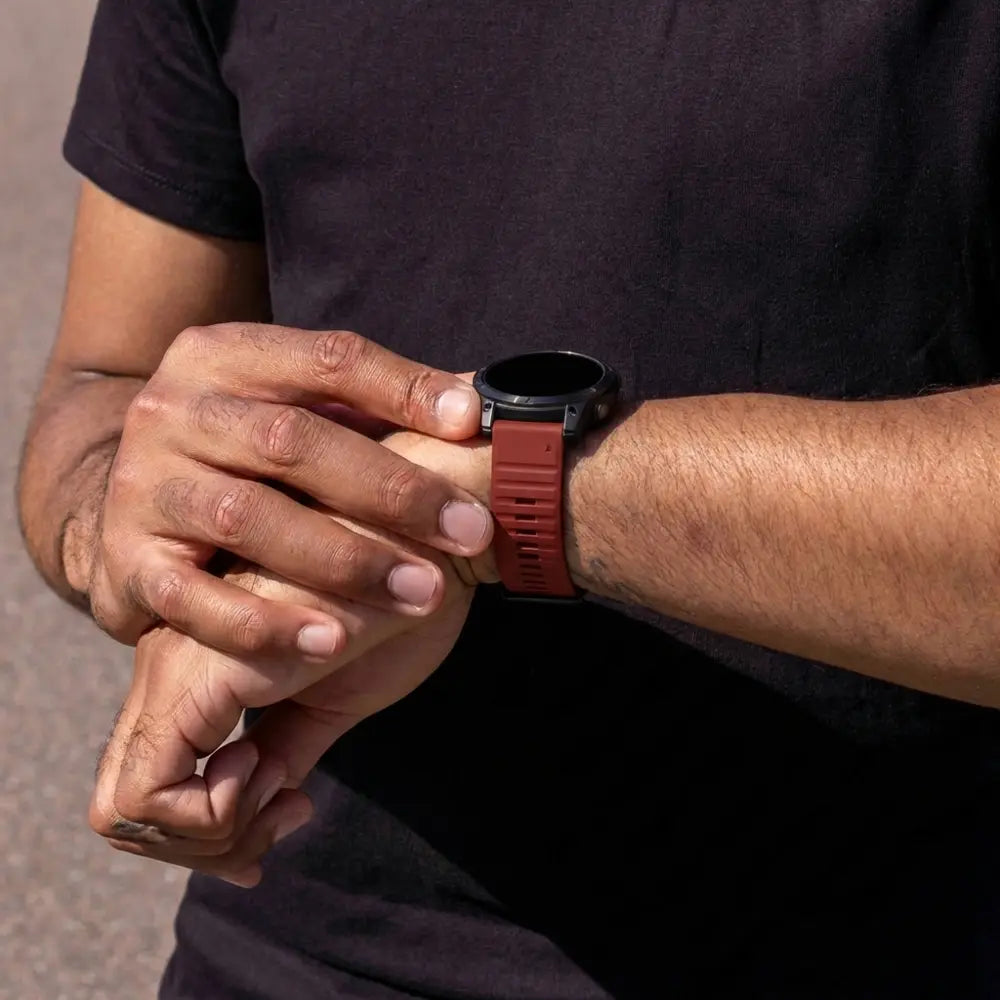 Garmin Fenix 5 / 6 Outdoor Silicone Strap (Red)
