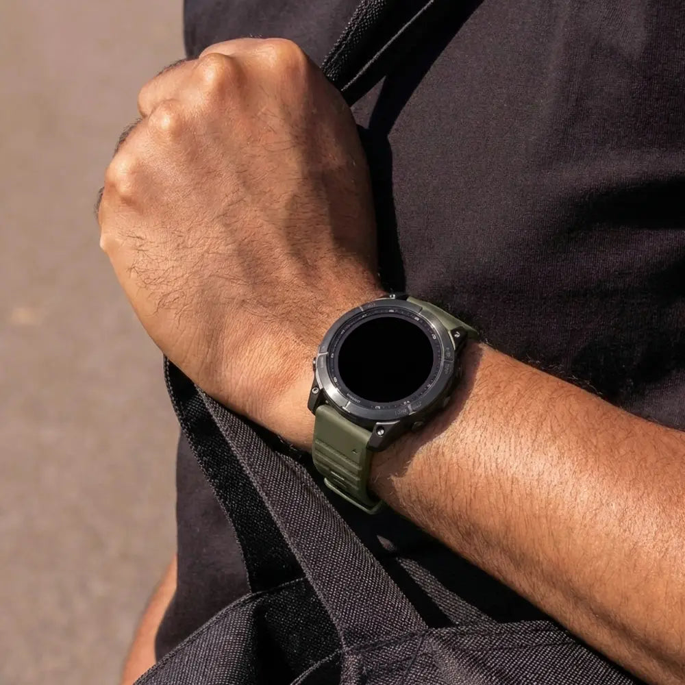 Garmin Fenix 5x / 6x Outdoor Silicone Strap (Army Green)