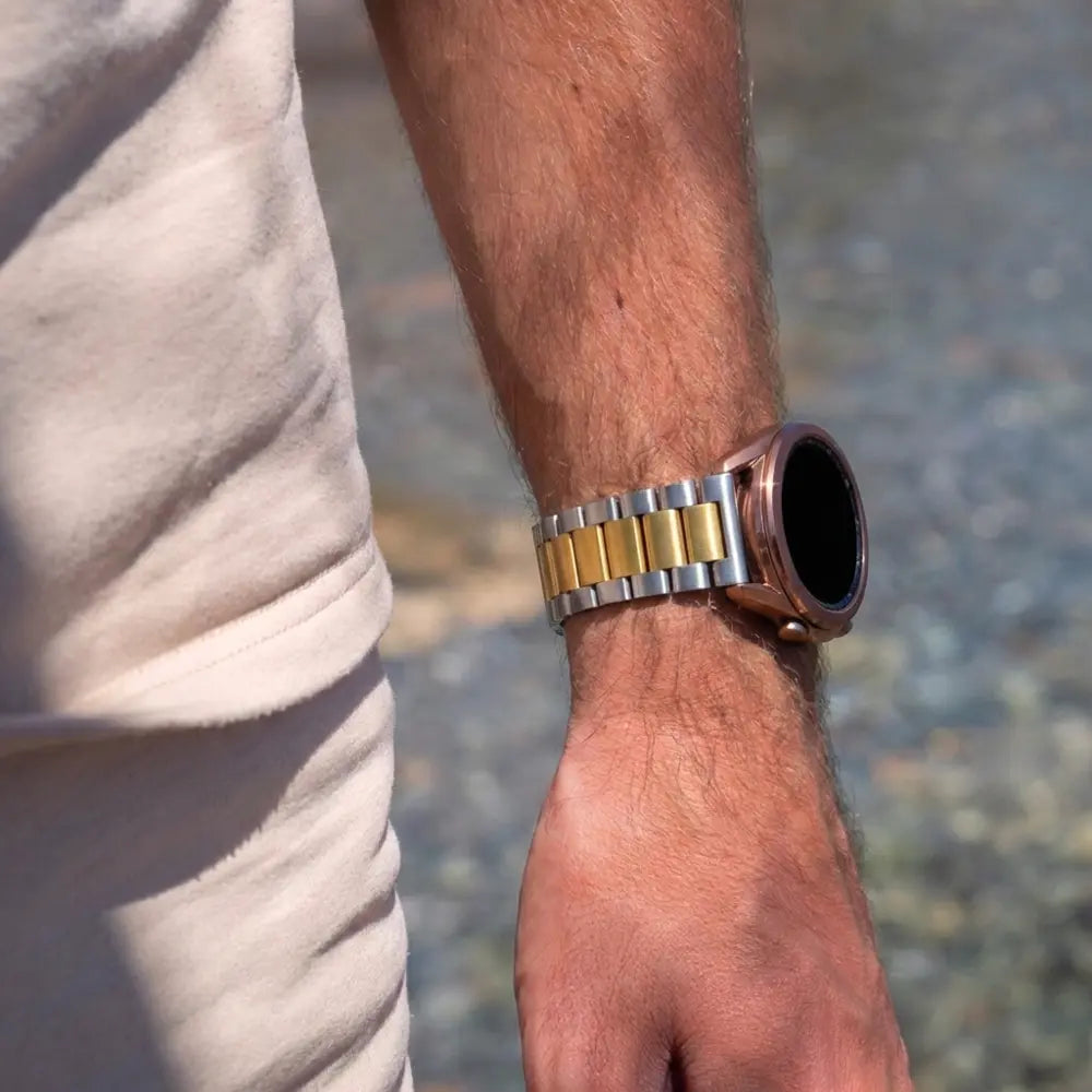 Garmin Forerunner 165 Steel Strap (Silver/Gold)