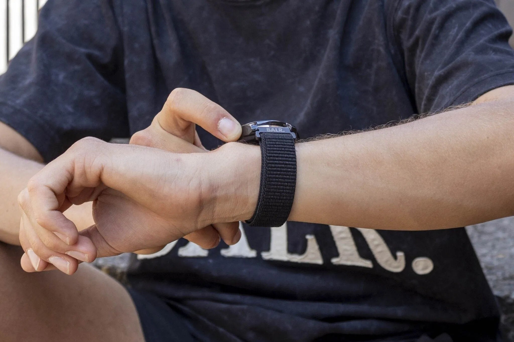 BALR Bracelet nylon Fossil Gen 5e 44mm (noir)