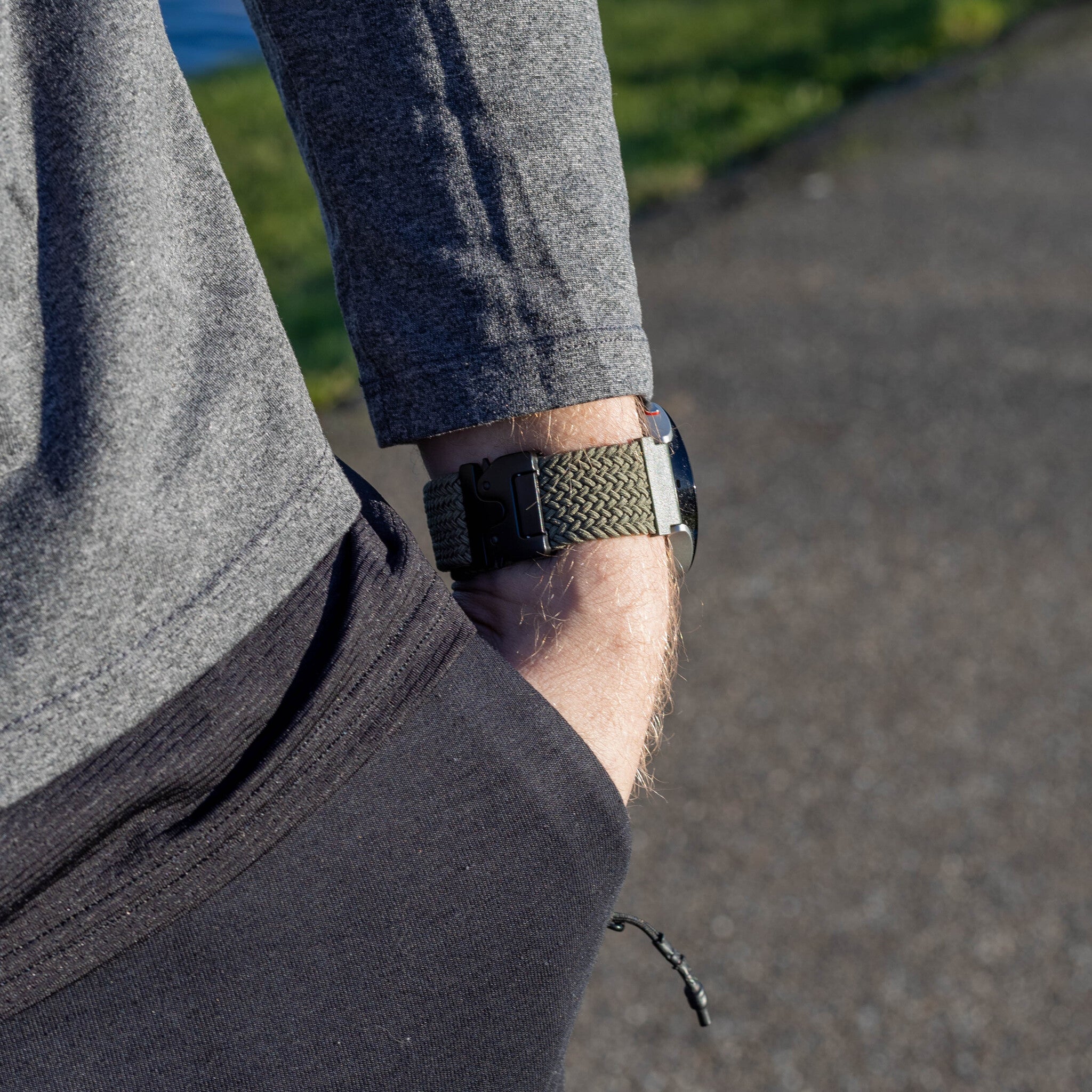 Bracelet tressé Samsung Gear S3 avec P-boucle (vert)