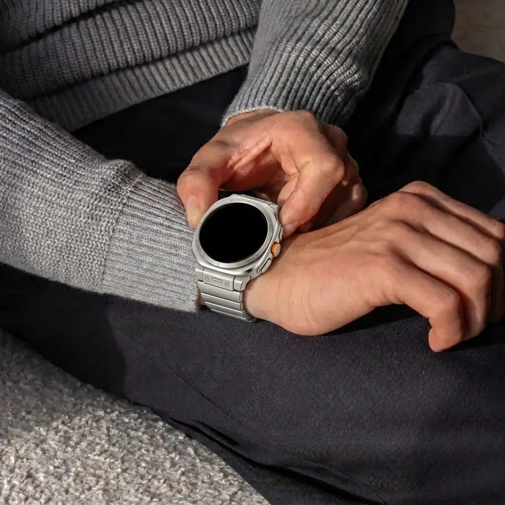 Bandz Bracelet titane 'Hybrid' Samsung Galaxy Watch Ultra (titane/noir)