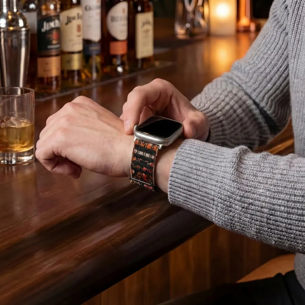 Bracelet élastique Apple Watch (mélange de noirs)