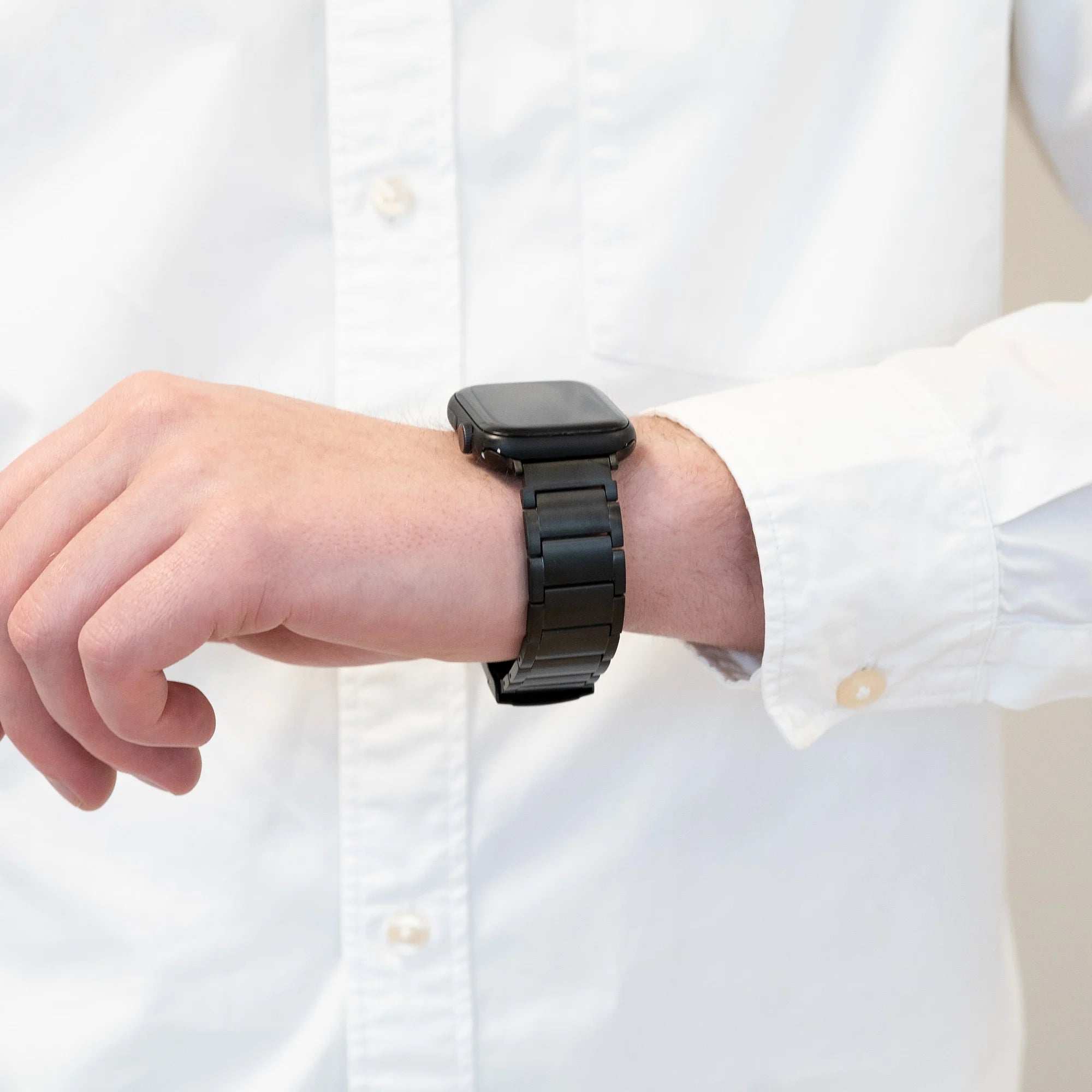 Bandz Bracelet titane 'Classic' Apple Watch Ultra (noir)