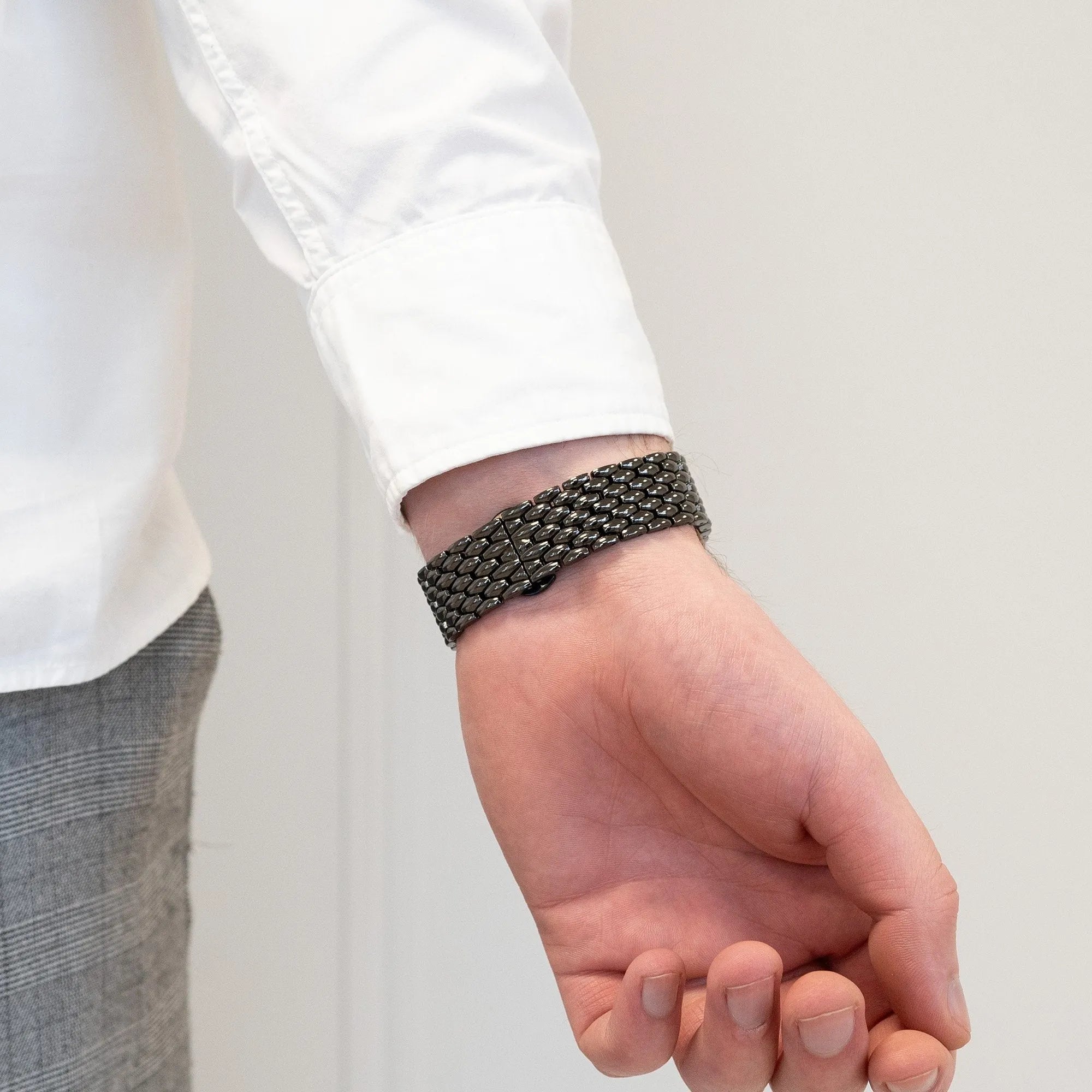 Bandz Bracelet acier OnePlus Watch Lite 'Dragon' (noir)