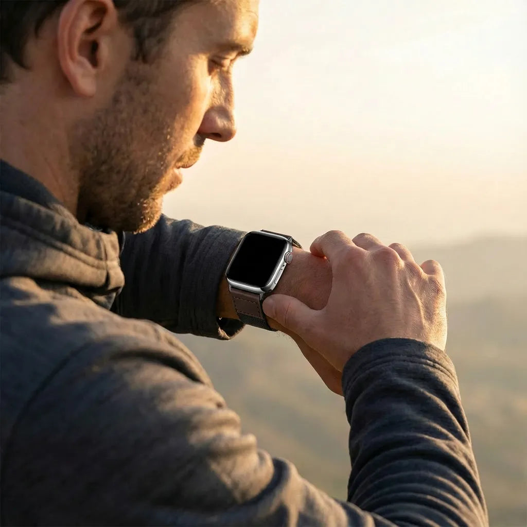 Bracelet lona Apple Watch (noir)