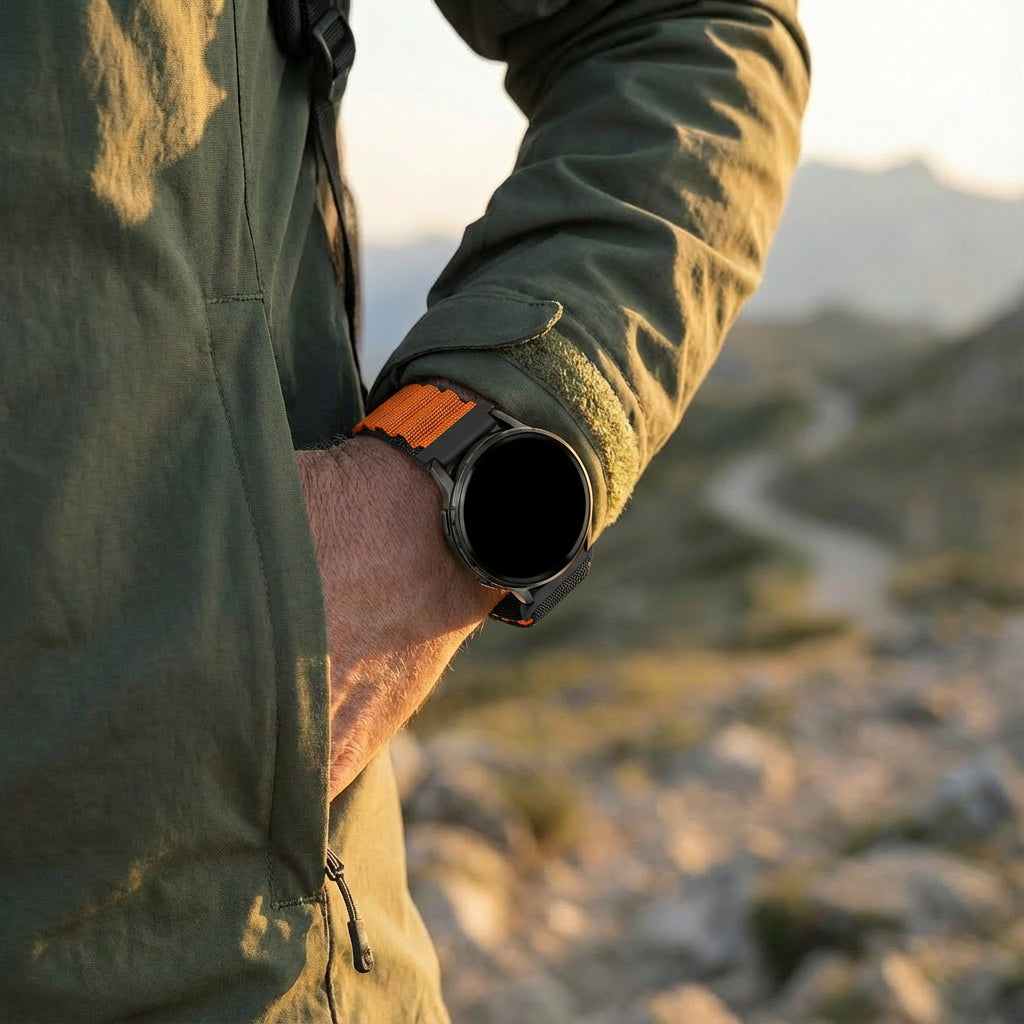 Bandz Bracelet nylon Alpine Garmin D2 Air X15 (noir/orange)