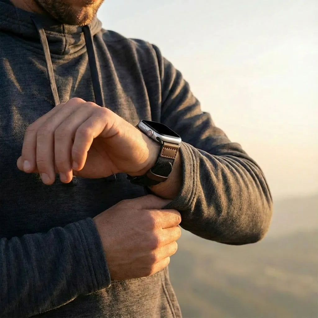 Bracelet lona Apple Watch (noir)