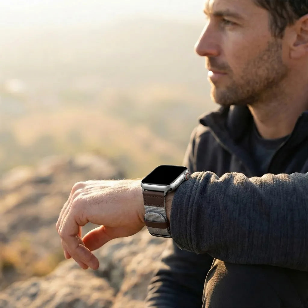 Bracelet lona Apple Watch (gris)