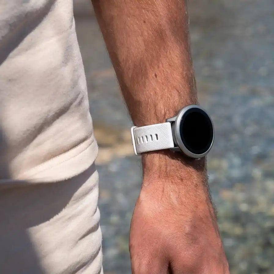 Bracelet silicone luxe Fossil Gen 6 44mm (blanc)