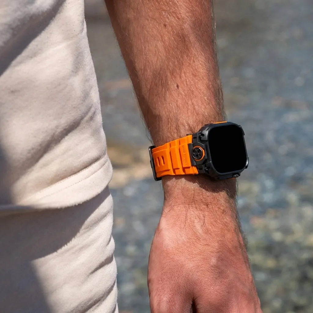 Apple Watch 'Four Claw' Silicone Strap (Orange)