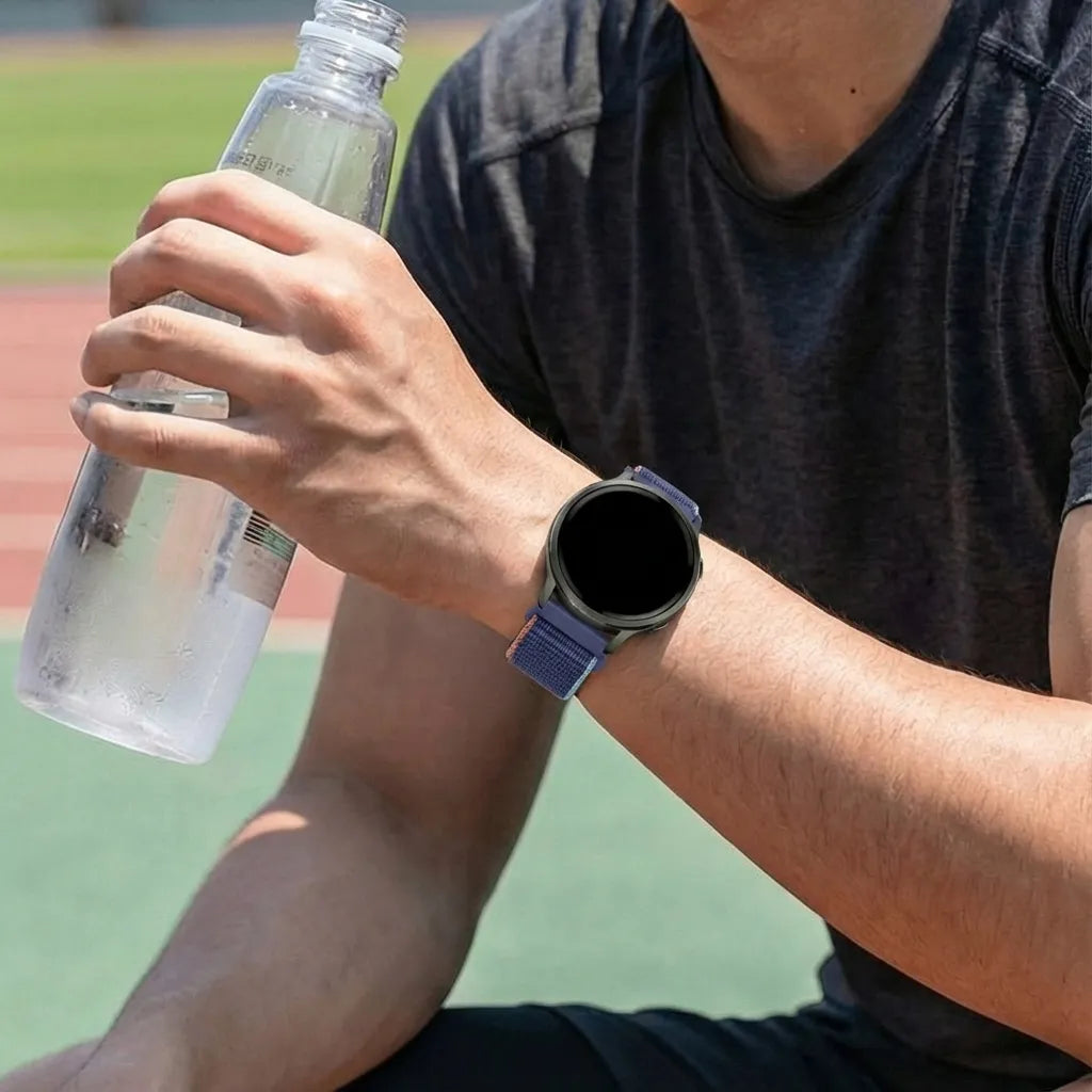 Bandz Bracelet nylon Loop Garmin Vivoactive 4s (bleu foncé mix)