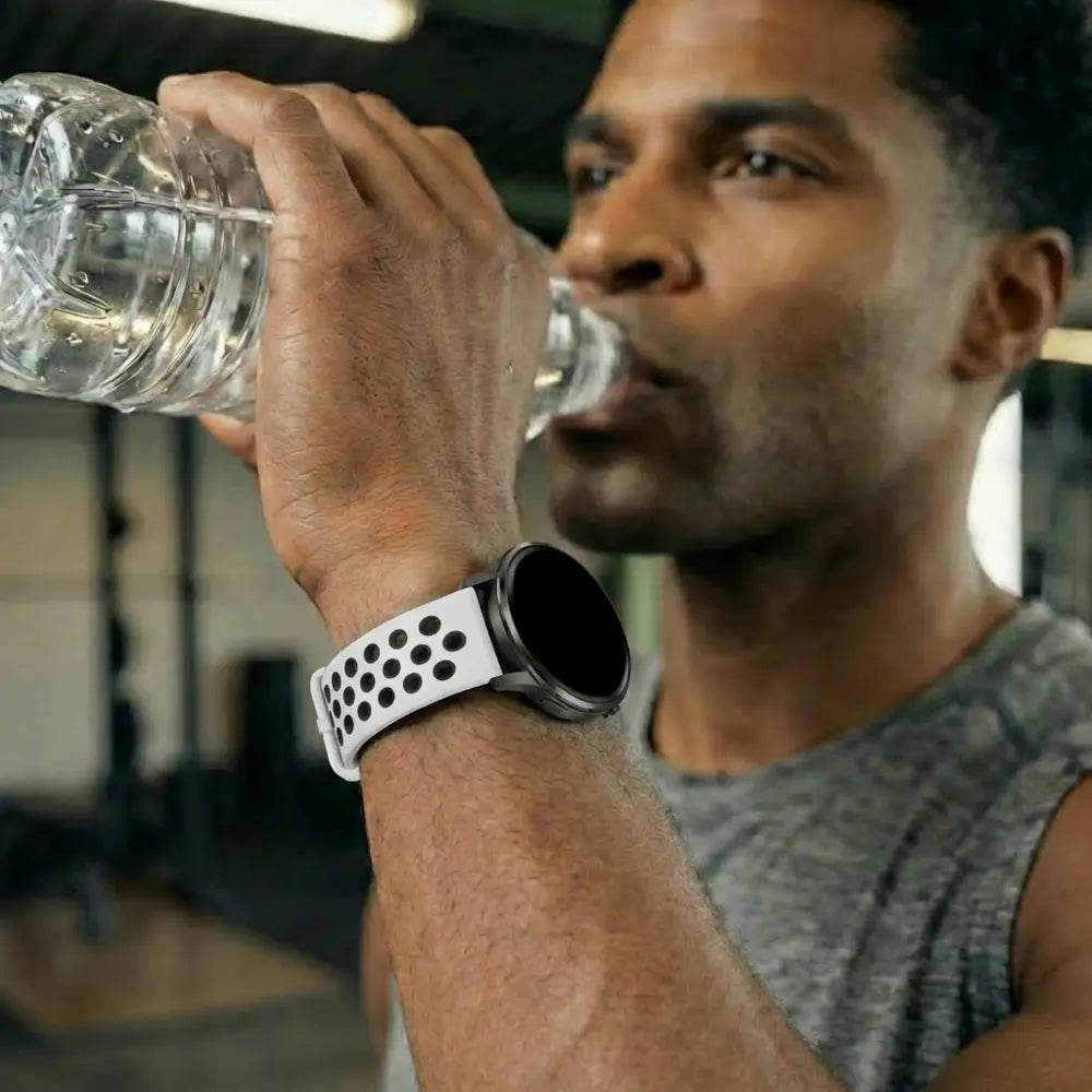 Bandz Bracelet sport 'Deluxe' Garmin Bounce 2 (blanc/noir)