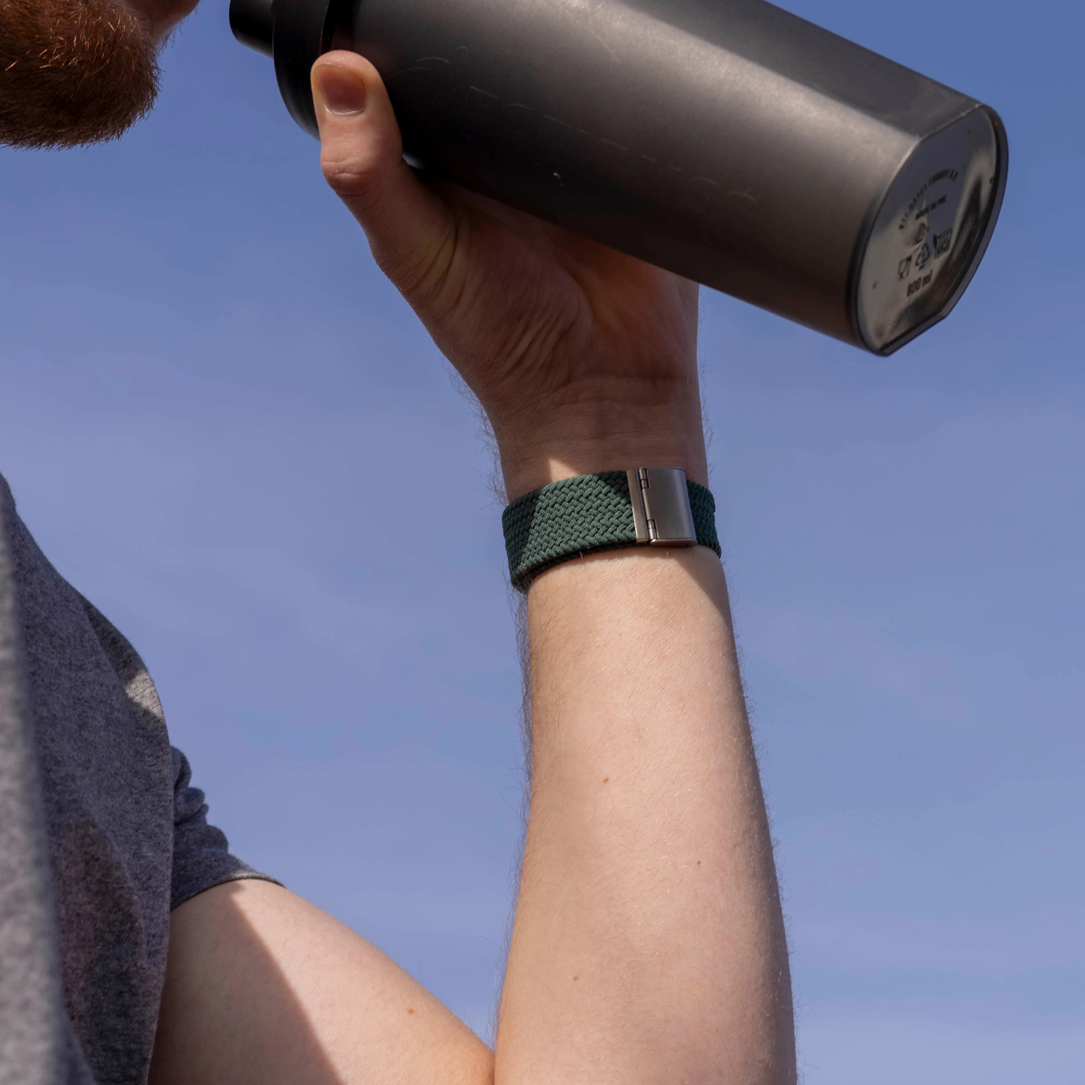 Bracelet tressé réglable Fitbit Versa 3 (vert foncé)