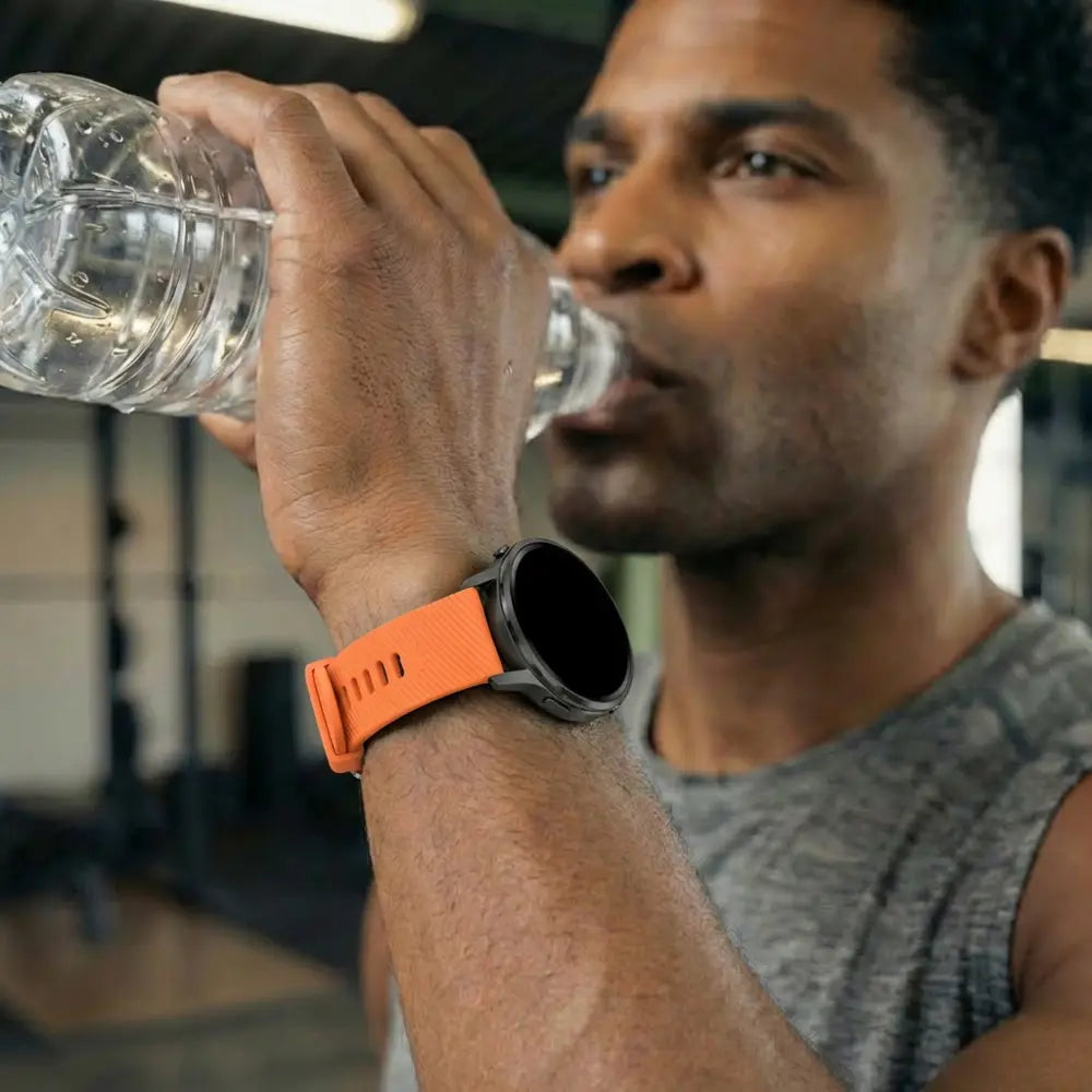 Bandz Bracelet silicone 'Deluxe' Garmin Vivomove 3s (orange)