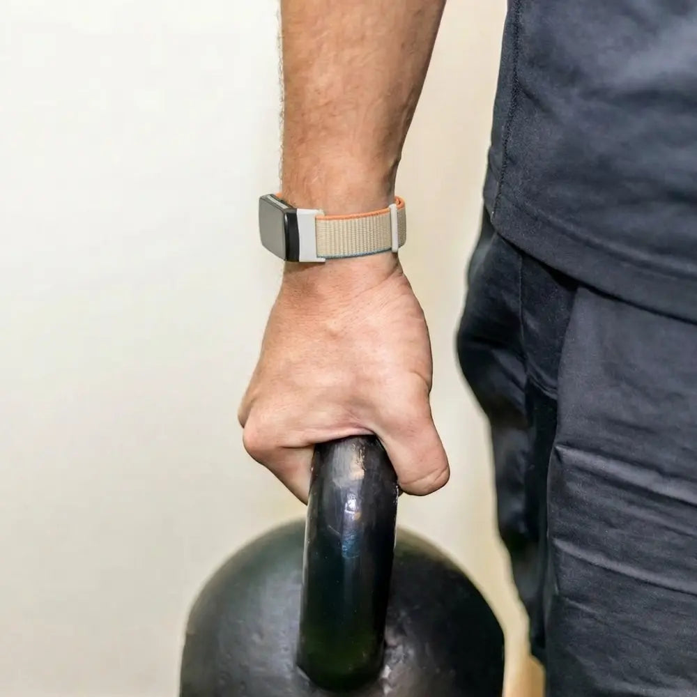 Fitbit Charge 6 Nylon Strap (Beige)