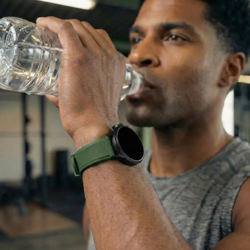 Fossil Gen 5 Silicone Strap (Army Green)