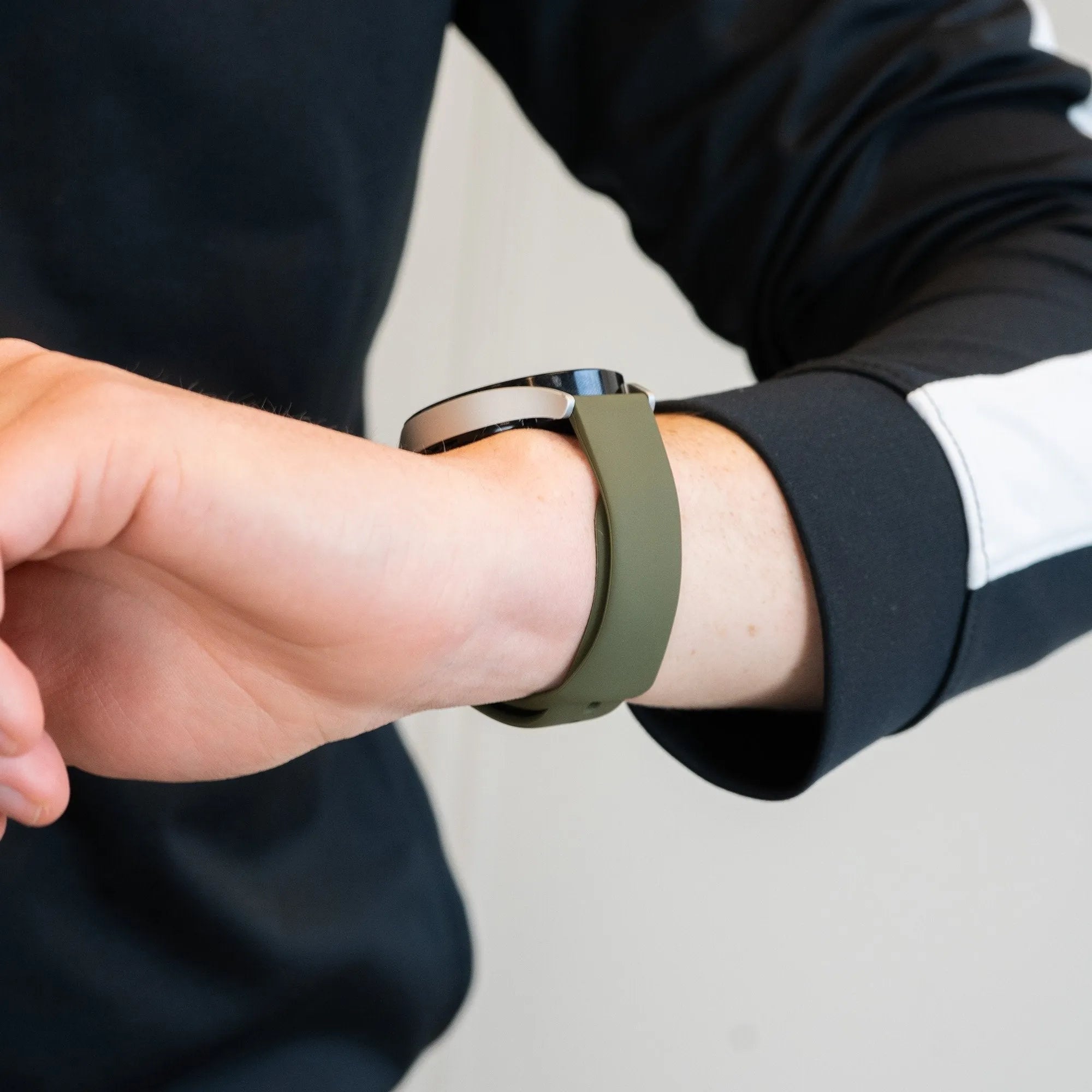 Bandz Bracelet sport 'Deluxe' Levowatch F2 (vert olive)