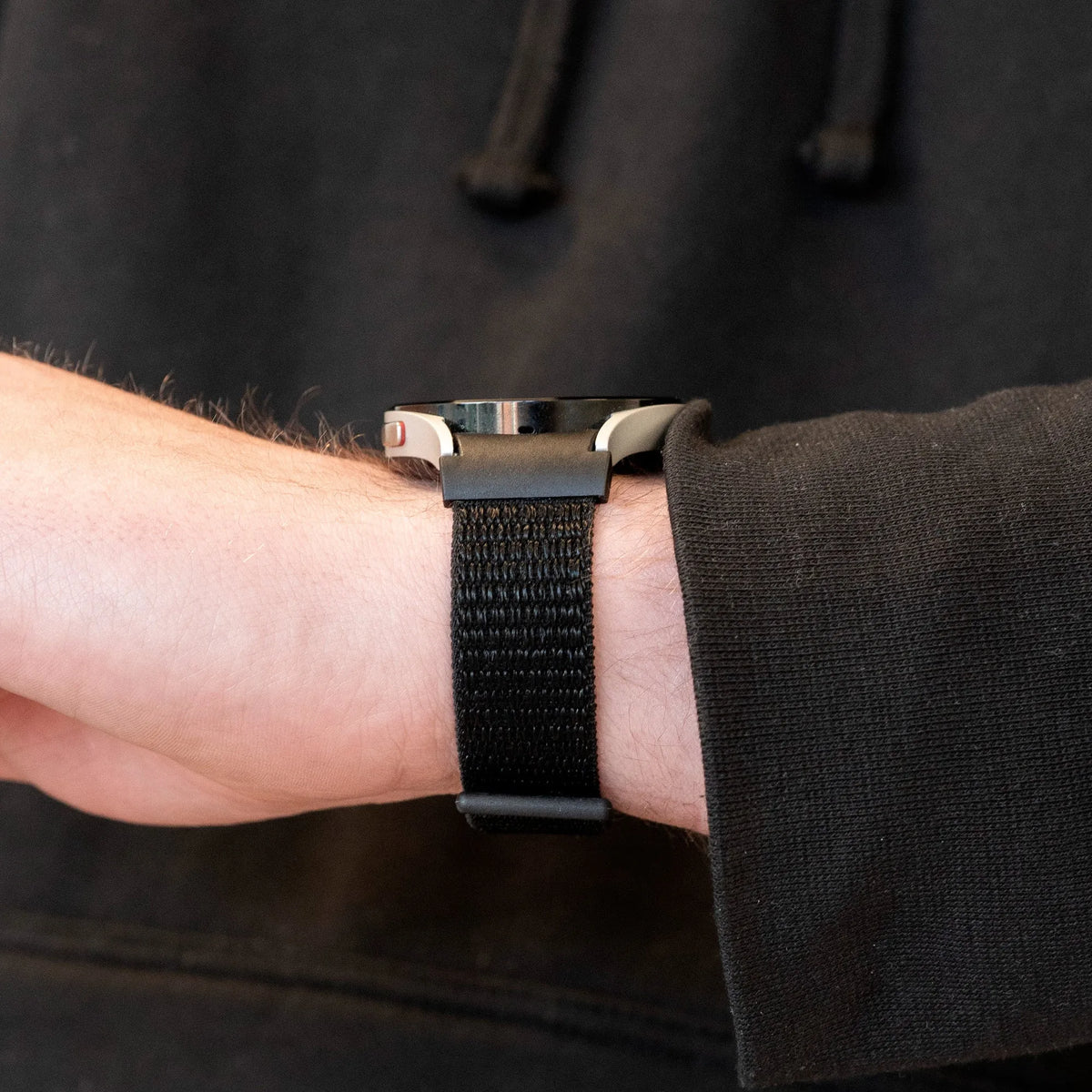 Nylon Strap 'One Push', black, lifestyle photo