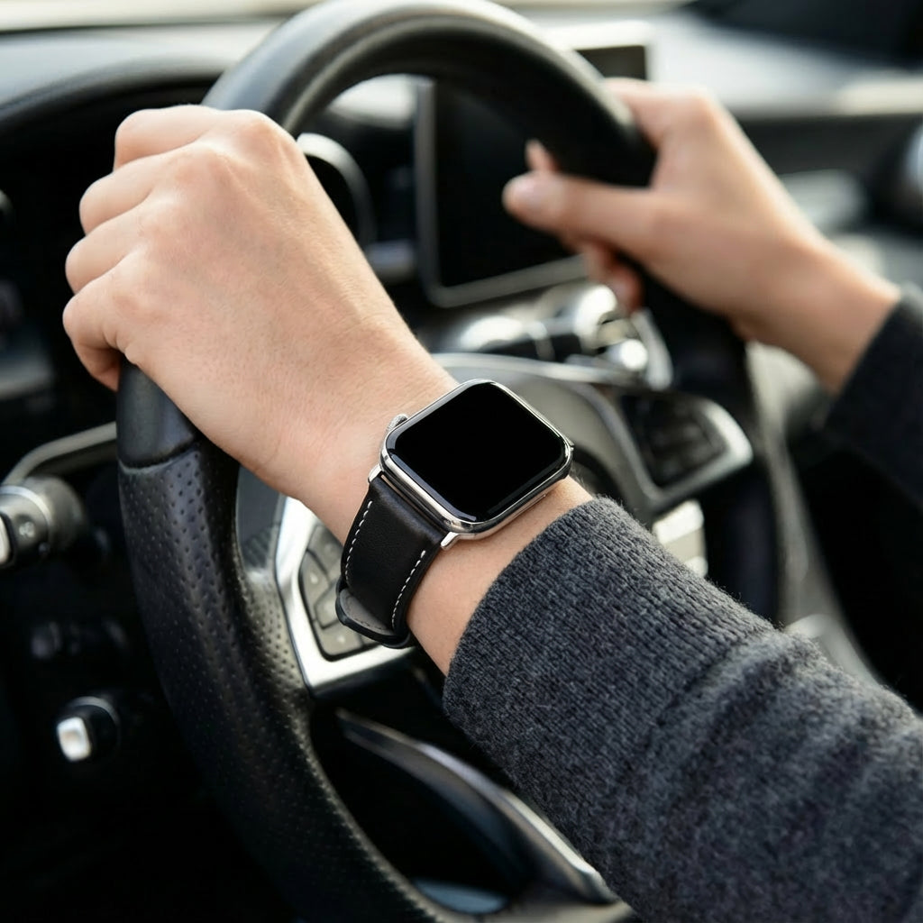Bracelet cuir Xiaomi Smart Band 8 Pro (noir)