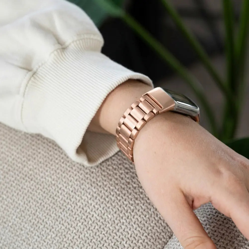 Fitbit Charge 6 stalen band (rosé goud)