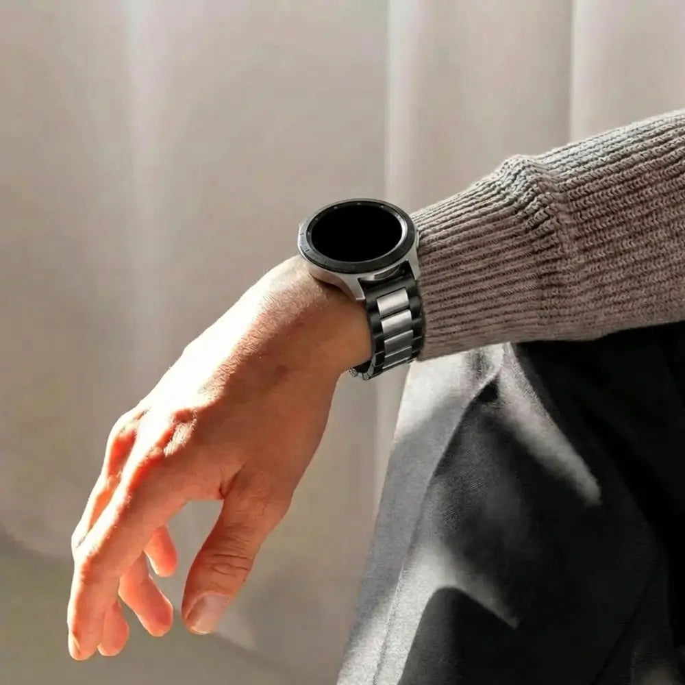 Bracelet acier Garmin Vivoactive 6 (noir/argent)
